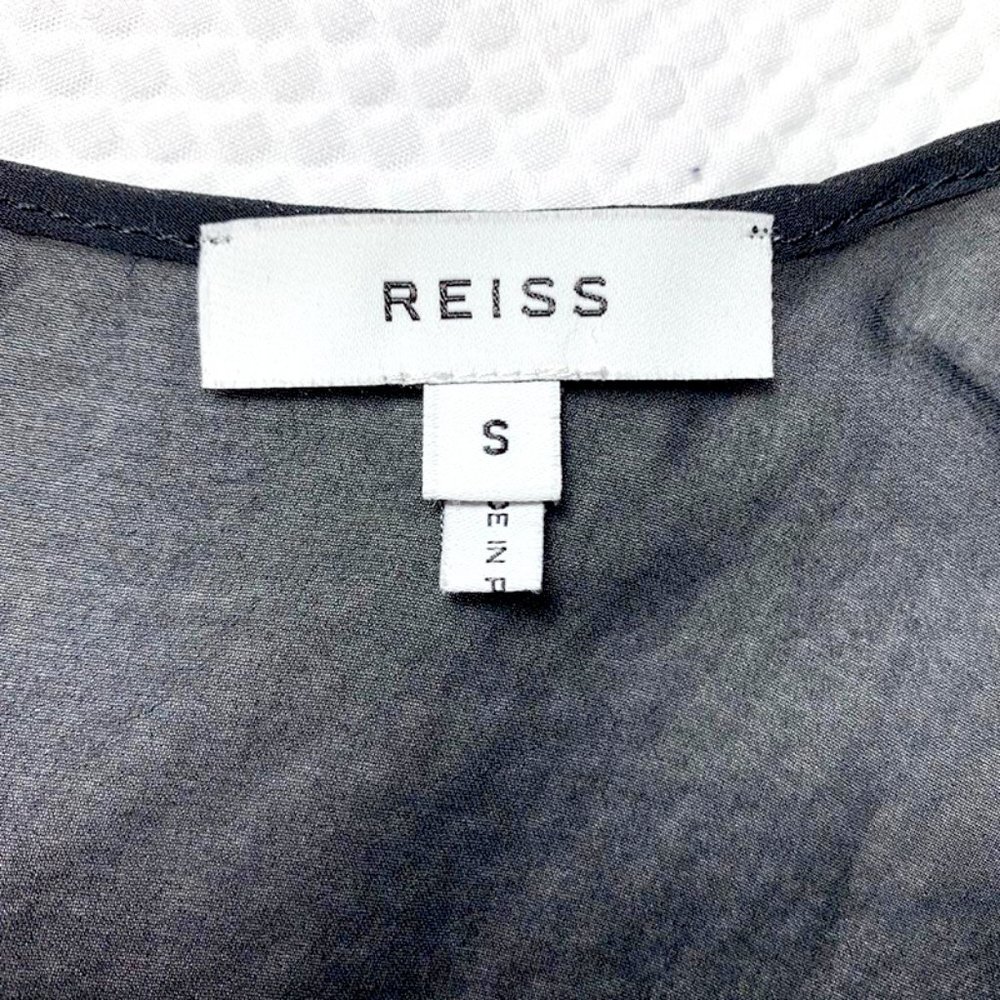 REISS Miranda Sheer Sleeve Top - Picture 8 of 9